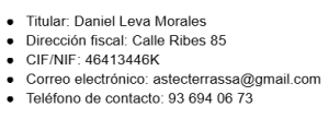 datos de contacto